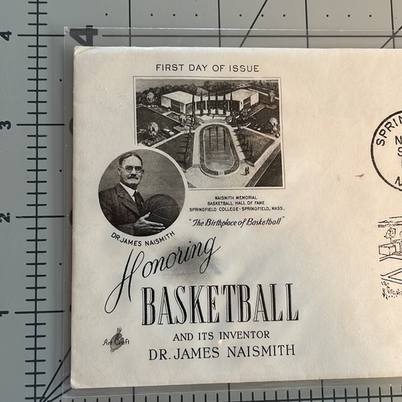 First day of issue stamps (2) honoring Game of Basketball, 1961; Baseball, 1989 - Picture 5 of 6